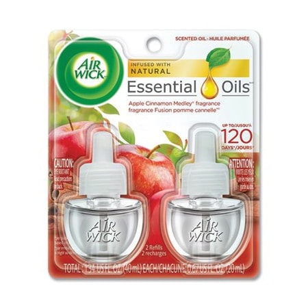 Reckitt Benckiser Air Wick, SCENTED OIL REFILL, 0.67 OZ, APPLE CINNAMON MEDLEY, 2PK, 6 PACKS/CARTON, 12PK 80420CT